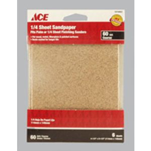 ACE 1/4 Sheet Sandpaper – 60 Grit 6pk1 Each 10