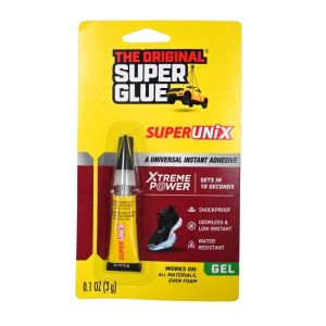 SupeR Unix Original Super Glue Gel – 0.1 oz (3 g)