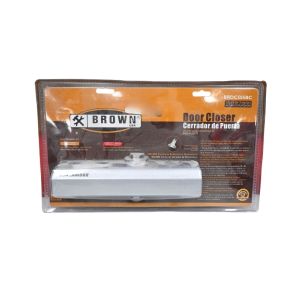 BROWN Hydraulic Door Closer – Silvery Finish