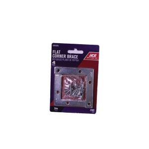 Ace Flat Corner Brace 4s 3 In Zinc 1 Each 5291976