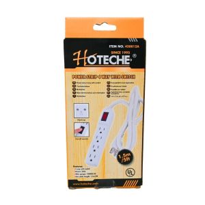 Hoteche 4-Way Power Strip with Switch – 1.5 m