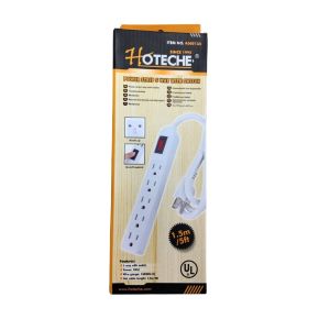 Hoteche 5-Outlet Power Strip W/ On/Off Switch –5ft