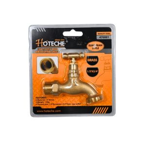 Hoteche Brass Bibcock Faucet – 1/2 in. x 3/4 in