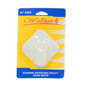 Hardware Plus Diamond Adhesive Utility Hook  White 1 Ea