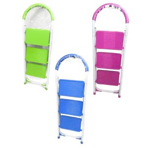 Mays 3-Step Folding Ladder – Blue / Green / Pink