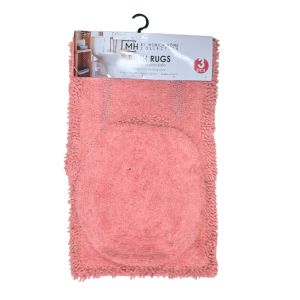Bath Rug Set – 3 Piece Coral
