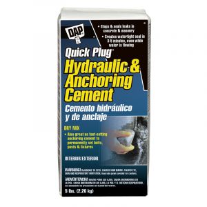 Dap Bondex Quick Plug Hydraulic And Anchoring Cement 5 Lbs Gray 1 Each 1