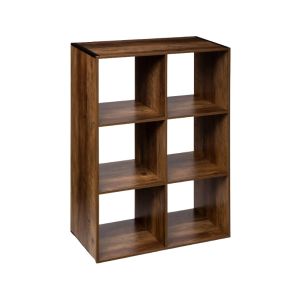 6-Cube Storage Organizer Rustic Brown Finish 67.6x32x100.5cm 1Ea 275562