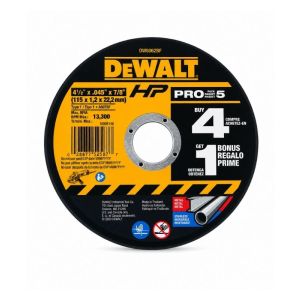 DeWalt Aluminum Oxide Cutting Disc  4-1/2in  5pk