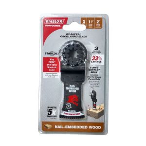 Oscillating Multi-Tool Blade – Nail-Embedded Wood (3-Pack)