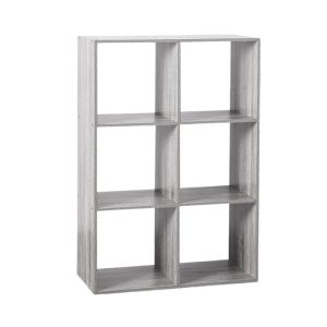 3-Cube Storage Organizer Gray Wood Finish 34.5X32X100.5 Cm 1ea 315961