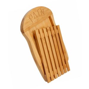 Bamboo Bread Cutting Board W/ Crumb Catcher & Slotted Tray