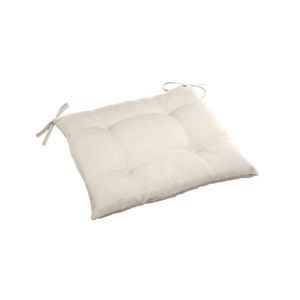 
Cream Tufted Chair Cushion W/Ties