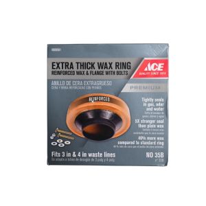 ACE Extra Thick Wax Ring W/ Reinforced Flange & Bolts 1ea 4008561