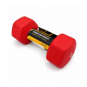 Vinyl-Coated Hex Dumbbell 7kg Red