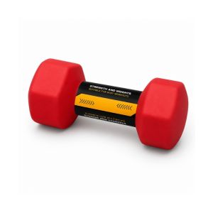 Vinyl-Coated Hex Dumbbell 8kg Red