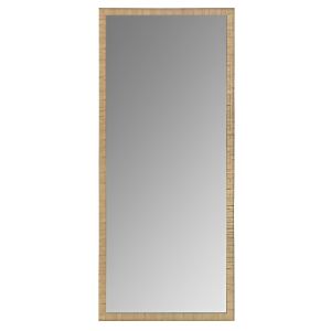Wall Mirror Full Length – Textured Light Wood Frame