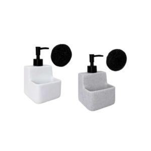 Kitchen Soap Dispenser W/ Sponge – 2-Piece Set