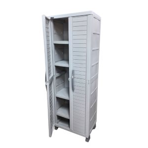 Utility Cabinet W/ Shelves Grey