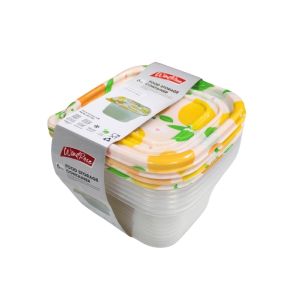 WindRose Food Storage Container Set 6pcs 1Ea 723-05713