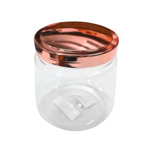Plastic Storage Container with Metallic Rose Lid 1.2 L