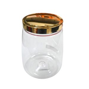 Plastic Storage Container with Gold Lid 2.1 L