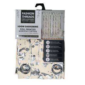 Foil Printed Blackout Window Curtain – 52