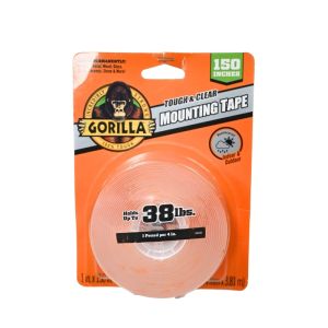 Gorilla Tough & Clear Mounting Tape – 1 in. × 150 in.