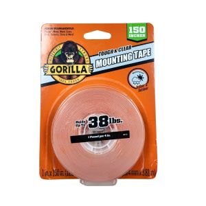 Gorilla Tough & Clear Mounting Tape – 1 in. × 150 in.