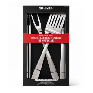 Grill Mark Stainless Steel BBQ Tool Set 4-Piece