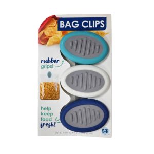 Bag Clips with Rubber Grip – 3 Pack