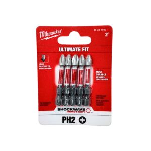 Milwaukee Shockwave Phillips #2 Impact Bits, 2