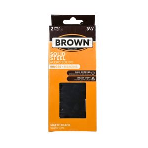 Brown Solid Steel Ball Bearing  Hinges, 3½