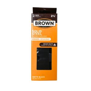 Brown Solid Steel Door Hinges, 2½