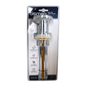 Pop-Up Basin Drain with Overflow – Chrome