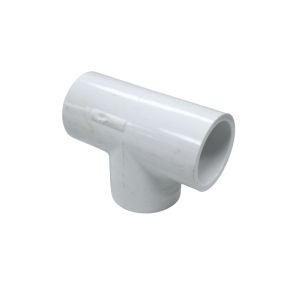 PVC Tee Pipe Fitting – White 3-Way T Connector