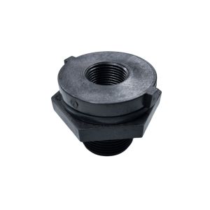 Heavy-Duty Plastic Threaded Tank Bulkhead Fitting 3/4