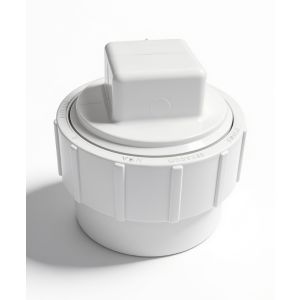  Daco Pvc Clean Out Plug  And Adapter  Down Waste Vent  2 In White  1 Each
