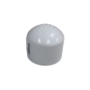 PVC End Cap – Slip Socket Pipe Cap Fitting (White PVC) 1 1/2