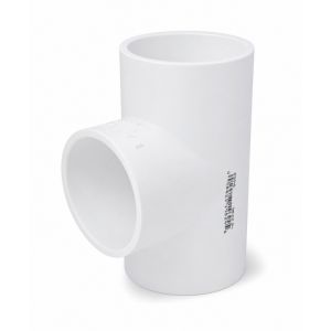  Daco Pvc Tee Sch40 2 In White 1 Each