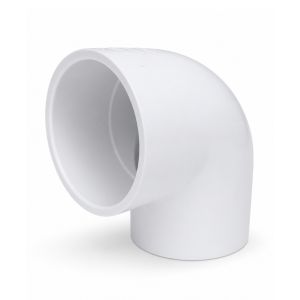 PVC 90 Degree Elbow Pressure Reducing 1 1/2 In -White