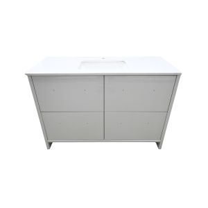 Modern 4-Drawer Bathroom Vanity with Integrated Sink – White 48'' X 21''