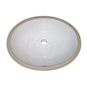 Pelican Oval Porcelain Bathroom Sink 16-1/4 in x 13 in – Bone