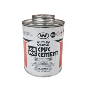 Weld-On Whitlam Orange Low VOC CPVC Cement – 16 fl oz (1 Pint)