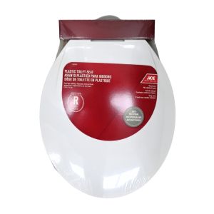 Ace Plastic Toilet Seat – White, Anti-Microbial- 17