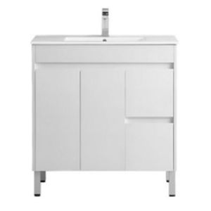 PVC Floor Standing Cabinet W/Porcelain Basin 900x460x880mm