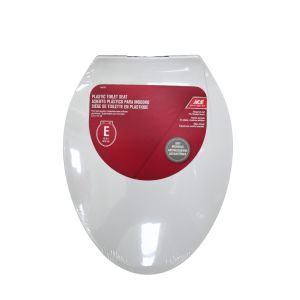 Ace Plastic Toilet Seat – White, 19