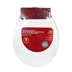 ACE Molded Wood Toilet Seat – Round, White