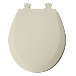 Round Toilet Seat W/ Hinges – Beige