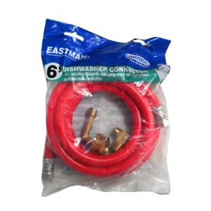 Dishwasher Connector Kit – Red PVC Supply Line W/  Elbow Fittings 6ft